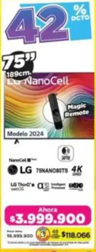 Alkomprar LG NanoCell tv 75" oferta