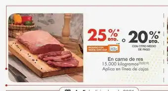 Metro En carne de res oferta