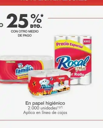 Metro En papel higiénico oferta