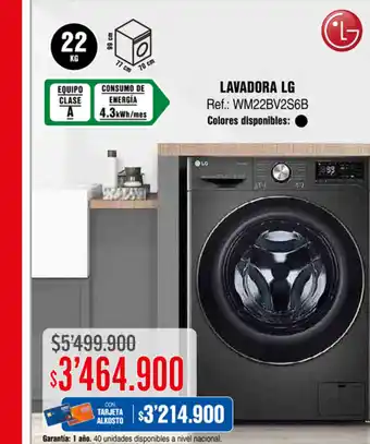 Ktronix LG - Lavadora Ref: WM22BV2S6B oferta