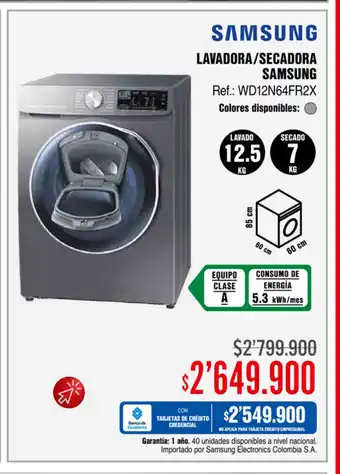 Ktronix Samsung - Lavadora / Secadora Samsung Ref: WD12N64FR2X oferta