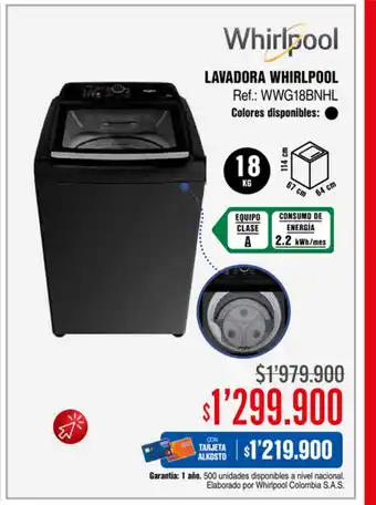 Ktronix Whirlpool - Lavadora Ref : WWG18BNHL oferta