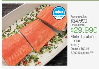Jumbo Filete de salmón fresco x 500 g oferta