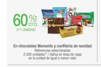 En chocolates moments y confitería de navidad
