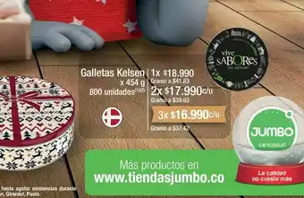 Jumbo Galletas kelsen x 454 g oferta