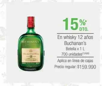 Jumbo En whisky 12 años buchanan’s oferta
