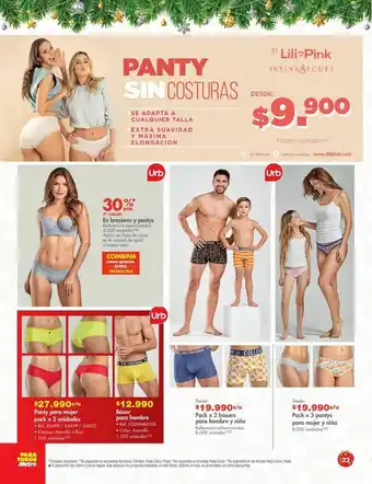Metro Ropa interior oferta