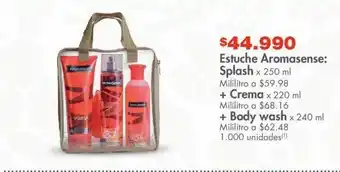 Metro Estuche aromasense splash + crema + body wash oferta