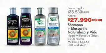Metro Shampoo naturaleza y vida oferta