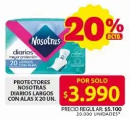 Ara Protectores nosotras diarios largos con alas oferta