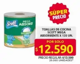 Ara Toallas de cocina scott mega absorbente oferta