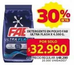 Ara Detergente en polvo fab ultra flash oferta