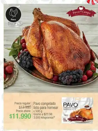Jumbo Pavo congelado listo para hornear oferta