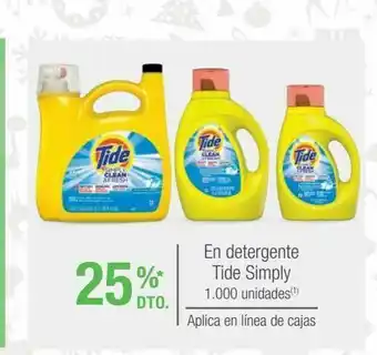 Jumbo En detergente tide simply oferta