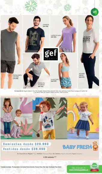 Jumbo Ropa bebé oferta