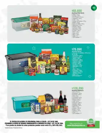 Jumbo Anchetas navideñas oferta