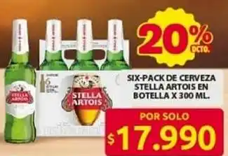Ara Six-pack de cerveza stella artois en botella oferta