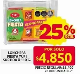 Ara Lonchera fiesta yupi surtida oferta