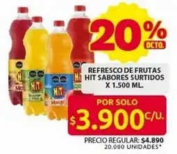 Ara Refresco de frutas hit sabores surtidos oferta