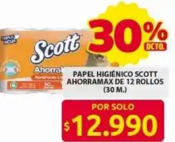 Ara Papel higiénico scott ahorramax de 12 rollos oferta