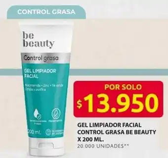 Ara Gel limpiador facial control grasa be beauty oferta