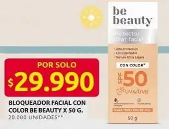 Ara Bloqueador facial con color be beauty oferta
