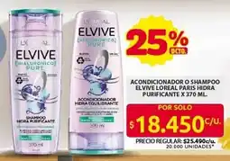 Ara Acondicionador o shampoo elvive loreal paris hidra purificante oferta