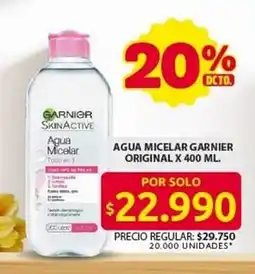 Ara Agua micelar garnier original oferta