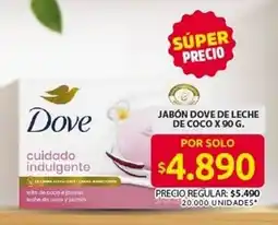 Ara Jabón dove de leche de coco oferta