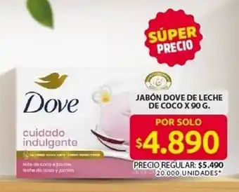 Ara Jabón dove de leche de coco oferta