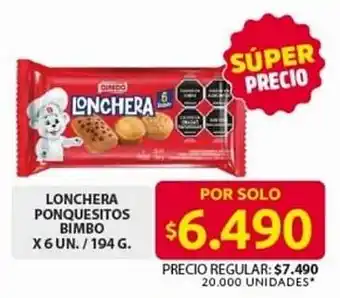 Ara Lonchera ponquesitos bimbo oferta