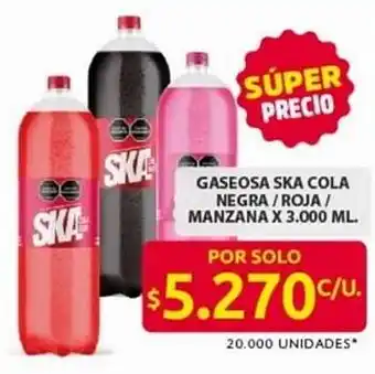 Ara Gaseosa ska cola negra / roja / manzana oferta