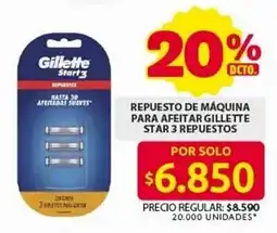 Ara Repuesto de máquina para afeitar gillette star 3 repuestos oferta