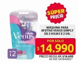 Ara Máquina para afeitar venus simply de 3 hojas oferta