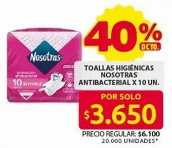 Ara Toallas higiénicas nosotras antibacterial oferta