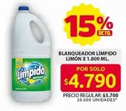 Ara Blanqueador límpido limón oferta