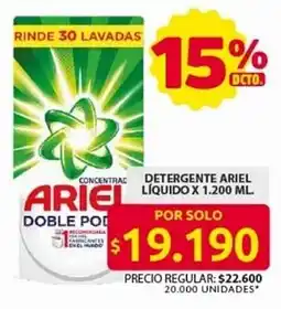 Ara Detergente ariel líquido oferta