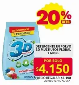 Ara Detergente en polvo 3d multiusos floral oferta