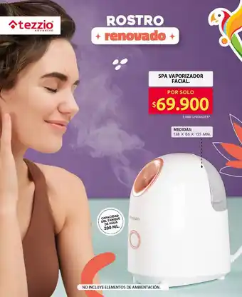 Ara Tezzio spa vaporizador facial oferta