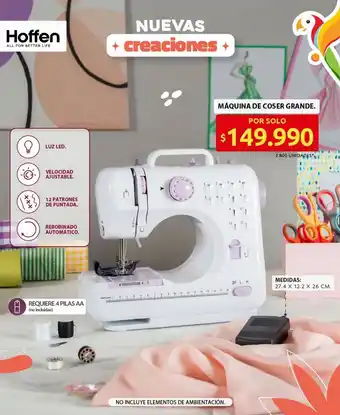 Ara Hoffen máquina de coser grande oferta