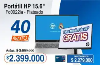 Alkosto Portátil HP 15.6" Fd0022la Plateado oferta
