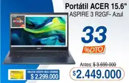Alkosto Portátil ACER 15.6" Aspire 3 R2GF- Azul oferta
