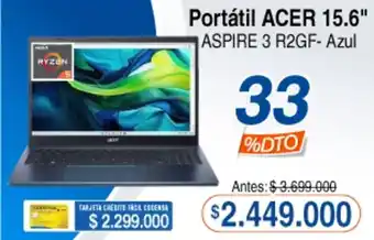 Alkosto Portátil ACER 15.6" Aspire 3 R2GF- Azul oferta
