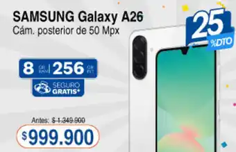 Alkosto Samsung Galaxy A26 Cám posterior de 50 Mpx oferta