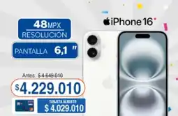 Alkosto iPhone 16 oferta