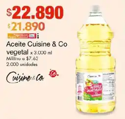 Metro Aceite Cuisine & Co vegetal oferta