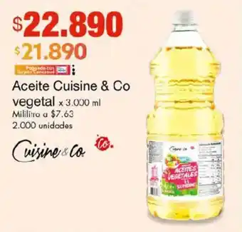 Metro Aceite Cuisine & Co vegetal oferta