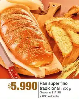 Metro Pan súper fino tradicional oferta