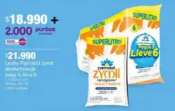 Metro Leche Parmalat zymil deslactosada paga 5 lleva 6 oferta