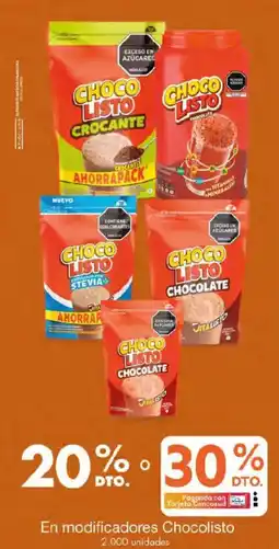 Metro En modificadores Chocolisto oferta